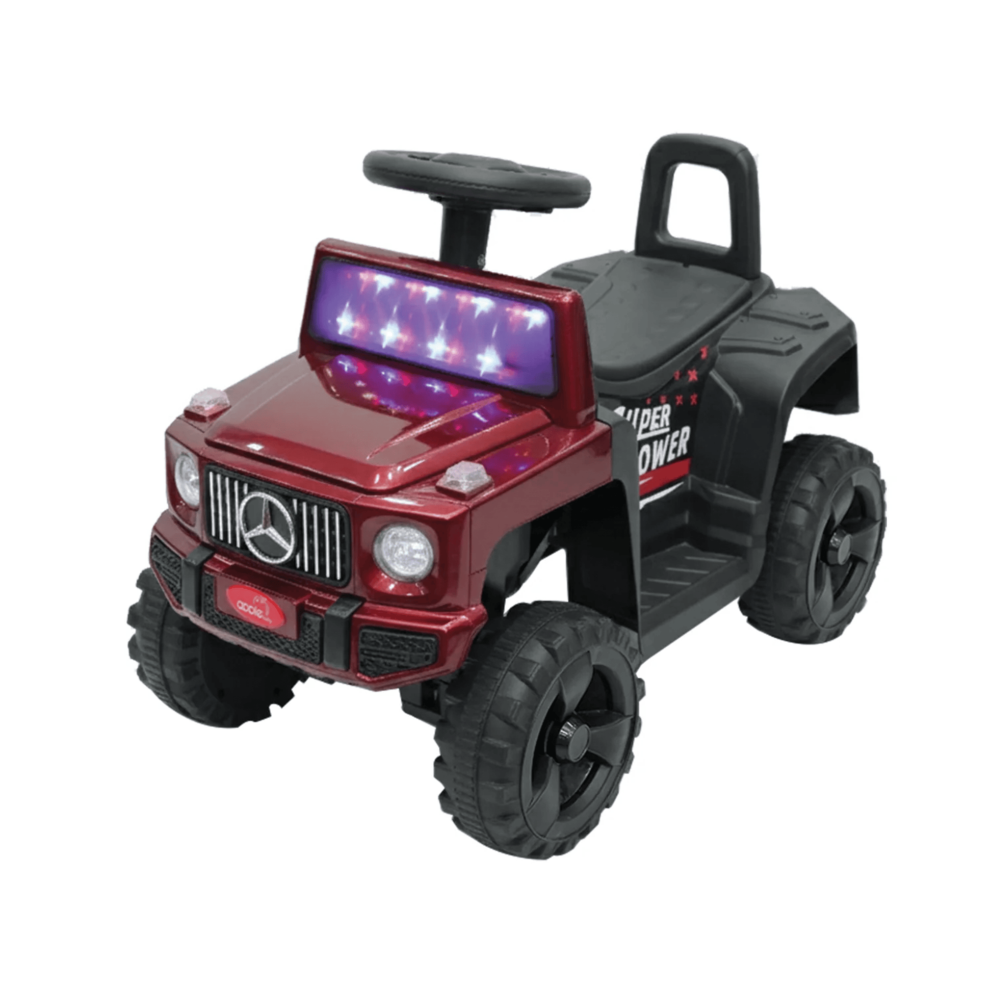 Apple Baby G - Wagon Style Ride - On Push Car | LED Light Windshield & Music | Foot - to - Floor SUV | Ages 1 - 3 Ride Ons for babies - Red - Bouncing Baby
