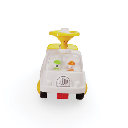 Apple Baby Mini Rider Ride - On Push Car | Compact Toddler Toy with Little Drivers | Foot - to - Floor Walker | Ages 1 - 3 Ride Ons for babies - Yellow - Bouncing Baby