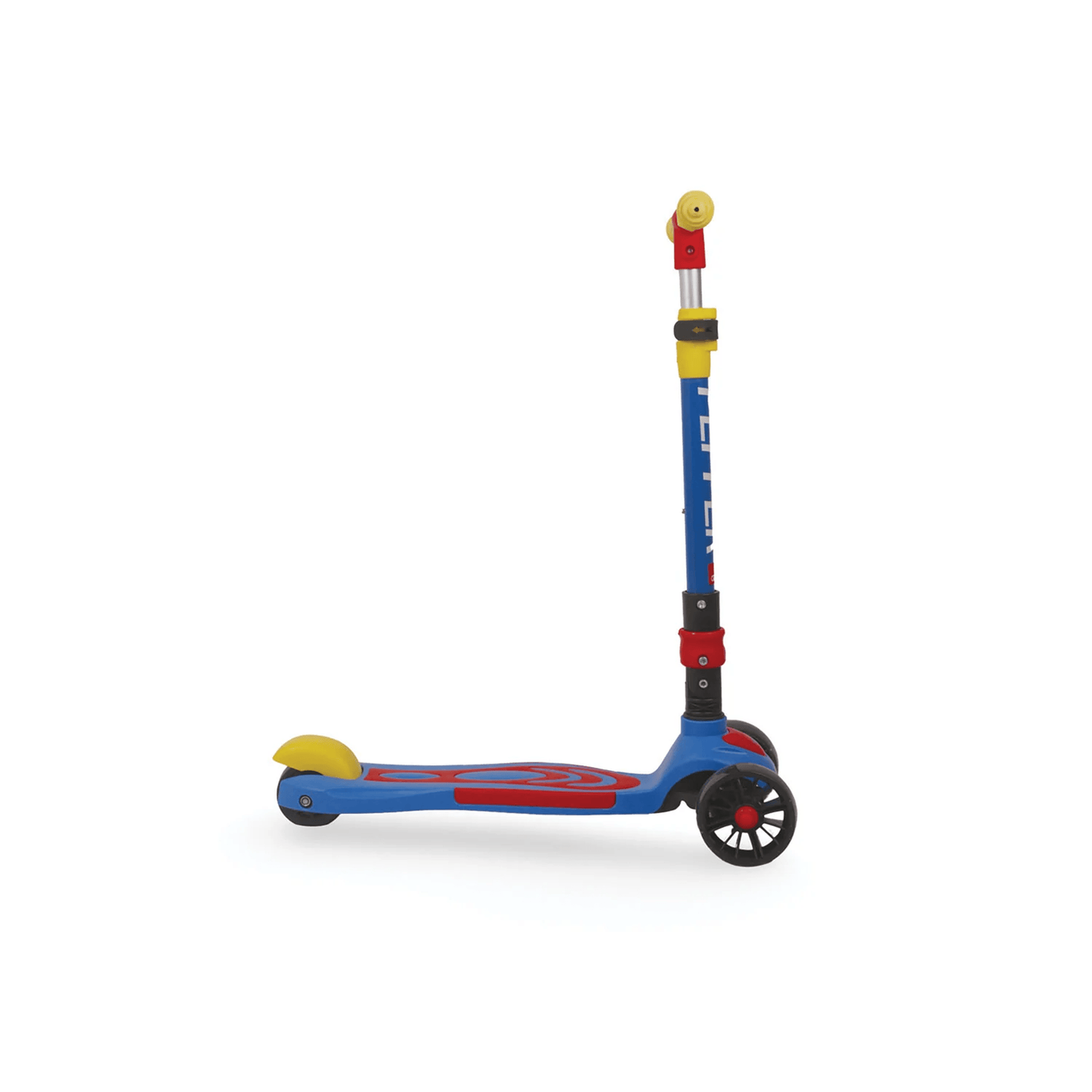 Apple Baby Pepper Magic Wheels Scooter | 3 - Wheel Kick Scooter for Kids | Adjustable Height & Rear Brake | Ages 3 - 8 Ride Ons for babies - Blue - Bouncing Baby