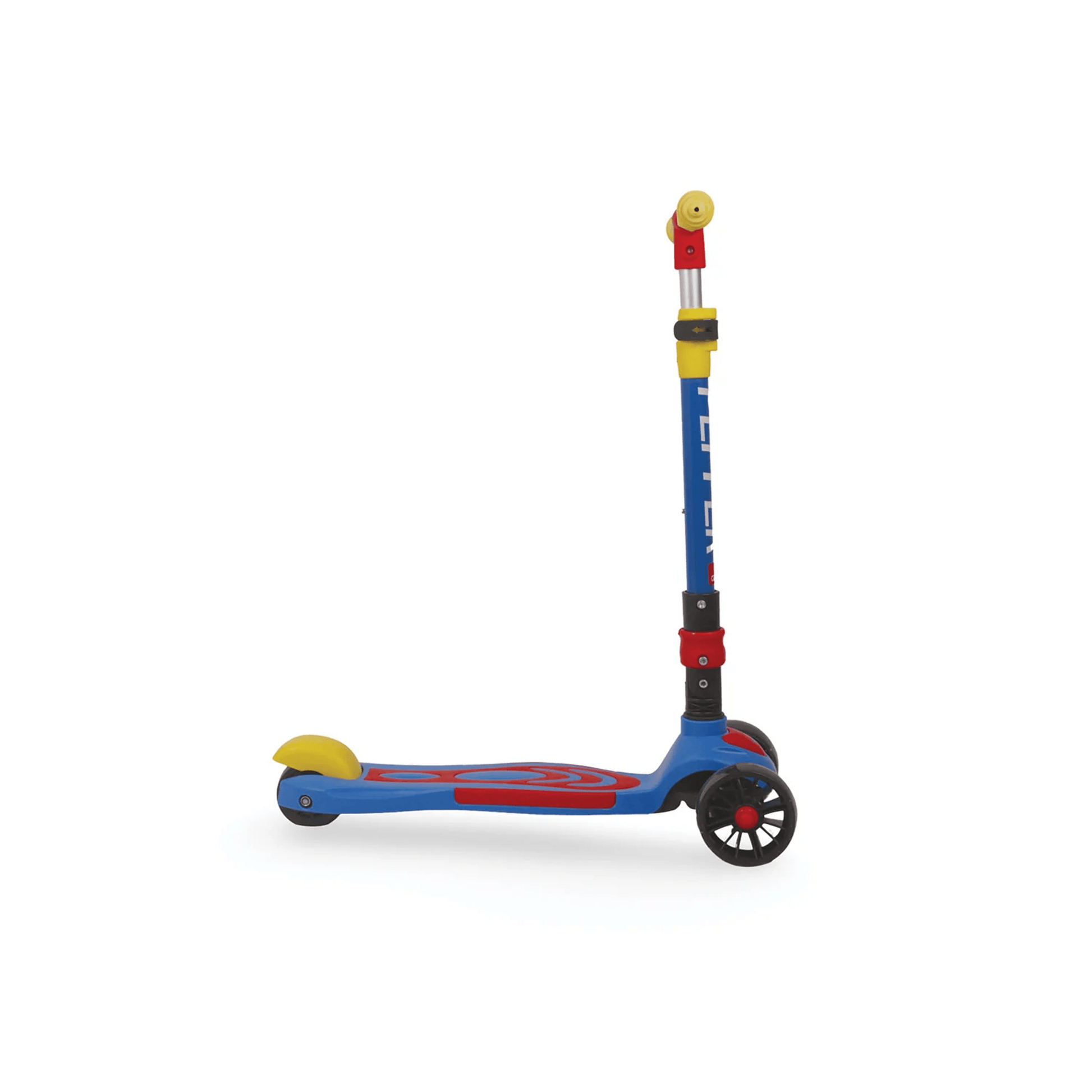 Apple Baby Pepper Magic Wheels Scooter | 3 - Wheel Kick Scooter for Kids | Adjustable Height & Rear Brake | Ages 3 - 8 Ride Ons for babies - Blue - Bouncing Baby