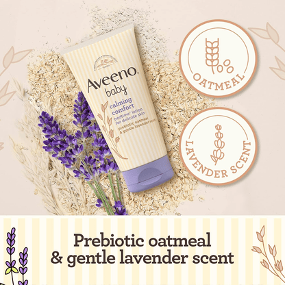 Aveeno Baby Calming Comfort Bedtime Lotion | Gentle Lavender & Prebiotic Oatmeal Baby Lotions for babies - 150ml - Bouncing Baby