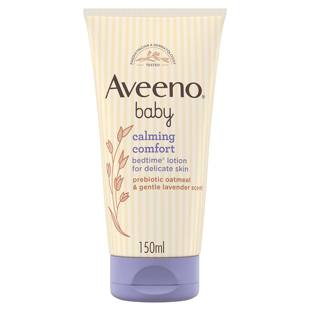 Aveeno Baby Calming Comfort Bedtime Lotion | Gentle Lavender & Prebiotic Oatmeal Baby Lotions for babies - 150ml - Bouncing Baby