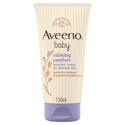 Aveeno Baby Calming Comfort Bedtime Lotion | Gentle Lavender & Prebiotic Oatmeal Baby Lotions for babies - 150ml - Bouncing Baby