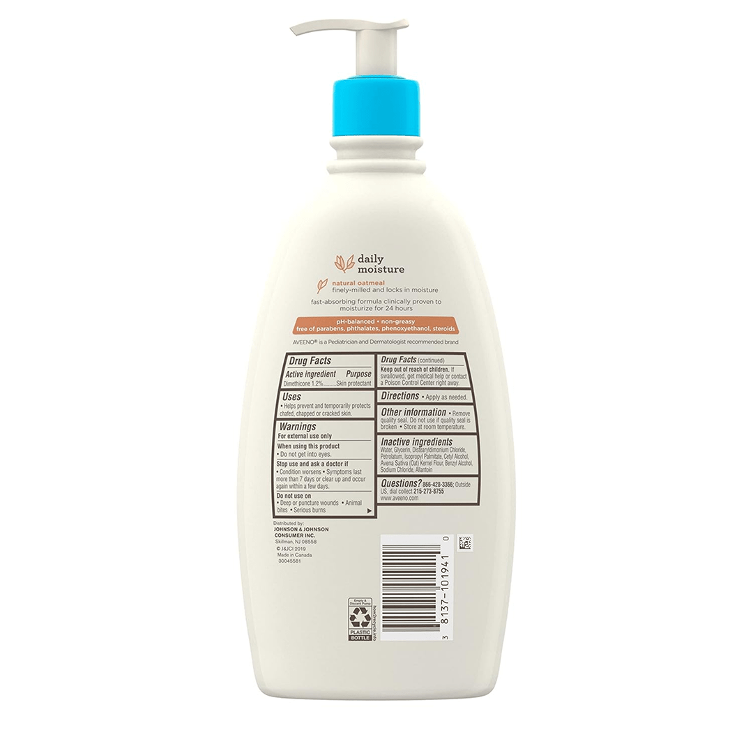 Aveeno Baby Daily Care Moisturising Lotion | Prebiotic Colloidal Oatmeal | Unscented & For Sensitive Skin Baby Lotions for babies - 532ml - Bouncing Baby
