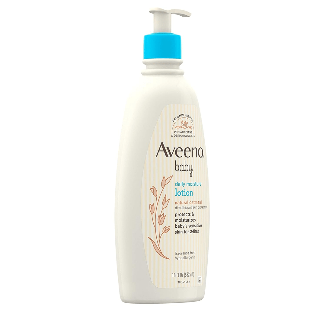 Aveeno Baby Daily Care Moisturising Lotion | Prebiotic Colloidal Oatmeal | Unscented & For Sensitive Skin Baby Lotions for babies - 532ml - Bouncing Baby