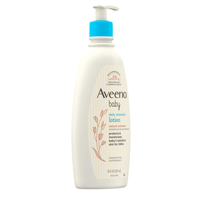 Aveeno Baby Daily Care Moisturising Lotion | Prebiotic Colloidal Oatmeal | Unscented & For Sensitive Skin Baby Lotions for babies - 532ml - Bouncing Baby