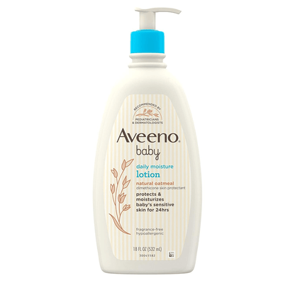 Aveeno Baby Daily Care Moisturising Lotion | Prebiotic Colloidal Oatmeal | Unscented & For Sensitive Skin Baby Lotions for babies - 532ml - Bouncing Baby
