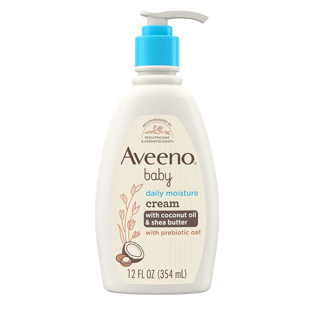 Aveeno Baby Daily Moisture Cream | Coconut Oil & Shea Butter | Prebiotic Oat | 354ml Baby Lotions for babies - Bouncing Baby