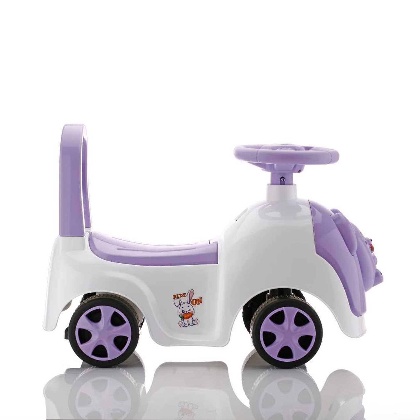Baabus Rabbit Ride - On Push Car | Purple Bunny Design | Foot - to - Floor Walker Toy | Music & Light Ride Ons for babies - Bouncing Baby