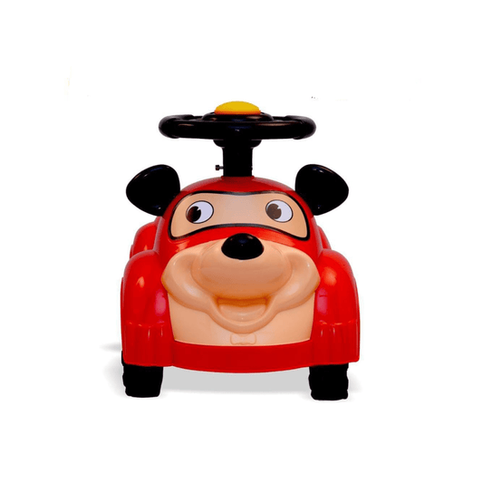 Baby Explorer Cartoon Ride - On Push Car | Red Dog Design | Music Horn & Smiley Wheels | Ages 1 - 3 Ride Ons for babies - Bouncing Baby