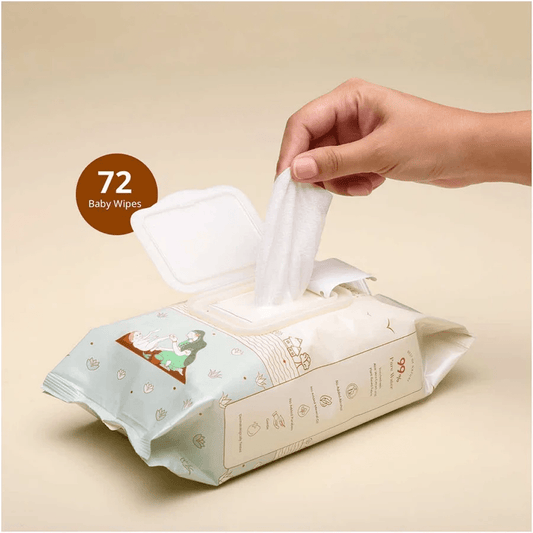Baby Forest Mulmul Baby Wipes | Ayurvedic & 99% Pure Water | Biodegradable | 72 Wipes Baby Wipes for babies - Bouncing Baby