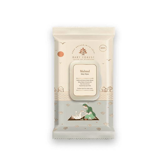 Baby Forest Mulmul Baby Wipes | Ayurvedic & 99% Pure Water | Biodegradable | 72 Wipes Baby Wipes for babies - Bouncing Baby