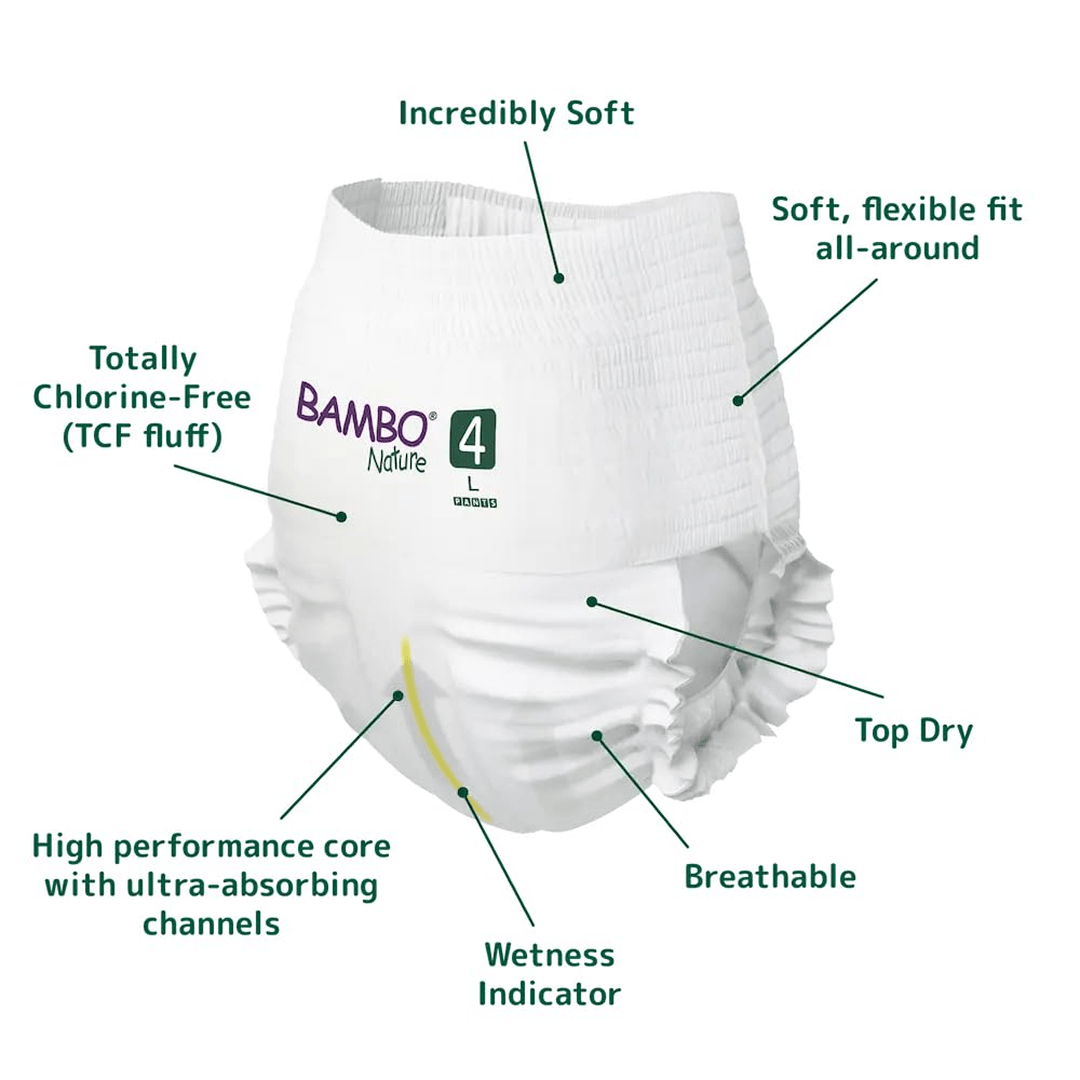Bambo Nature Eco - Friendly Diaper Pants Diaper Pants for babies - 4 - Bouncing Baby