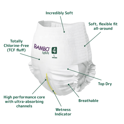 Bambo Nature Eco - Friendly Diaper Pants Diaper Pants for babies - 4 - Bouncing Baby