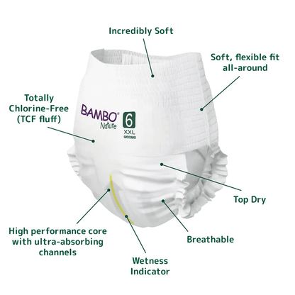Bambo Nature Eco - Friendly Diaper Pants Diaper Pants for babies - 6 - Bouncing Baby