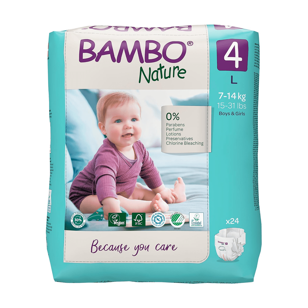 Bambo Nature Eco - Friendly Newborn Sticking style Diapers Sticking Style Diaper for babies - 4 - Bouncing Baby