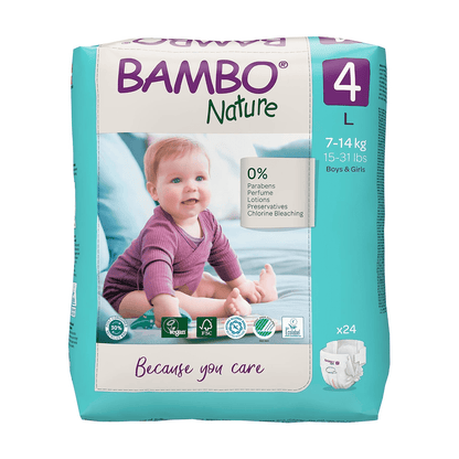 Bambo Nature Eco - Friendly Newborn Sticking style Diapers Sticking Style Diaper for babies - 4 - Bouncing Baby