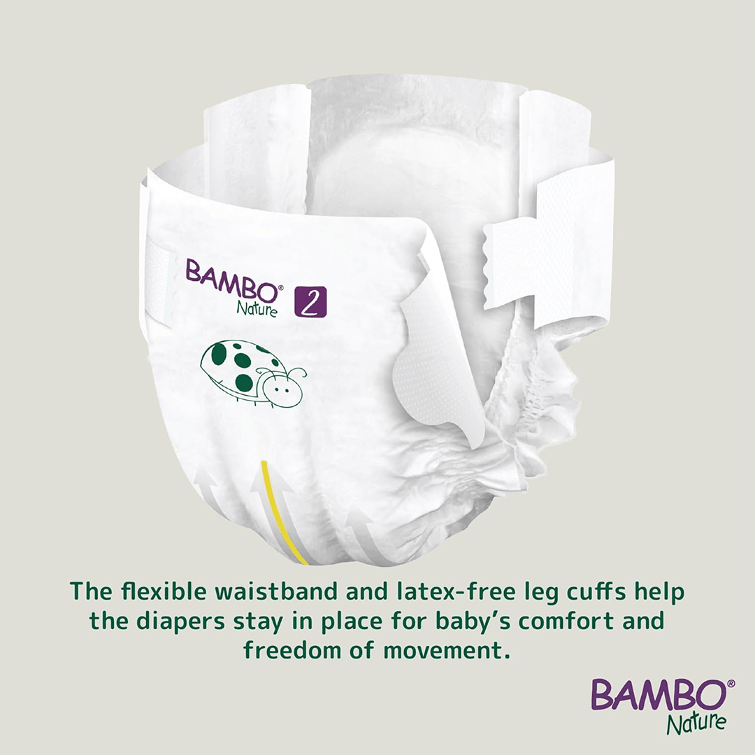 Bambo Nature Eco - Friendly Newborn Sticking style Diapers Sticking Style Diaper for babies - 6 - Bouncing Baby