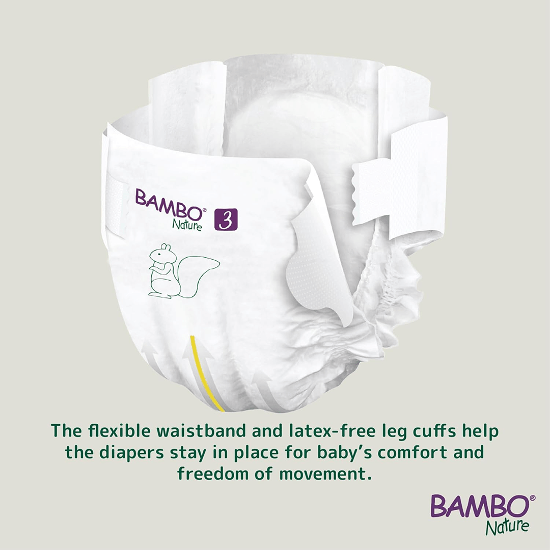 Bambo Nature Eco - Friendly Newborn Sticking style Diapers Sticking Style Diaper for babies - 6 - Bouncing Baby