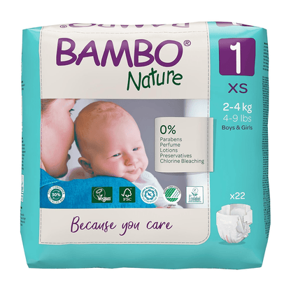 Bambo Nature Eco - Friendly Newborn Sticking style Diapers Sticking Style Diaper for babies - 6 - Bouncing Baby