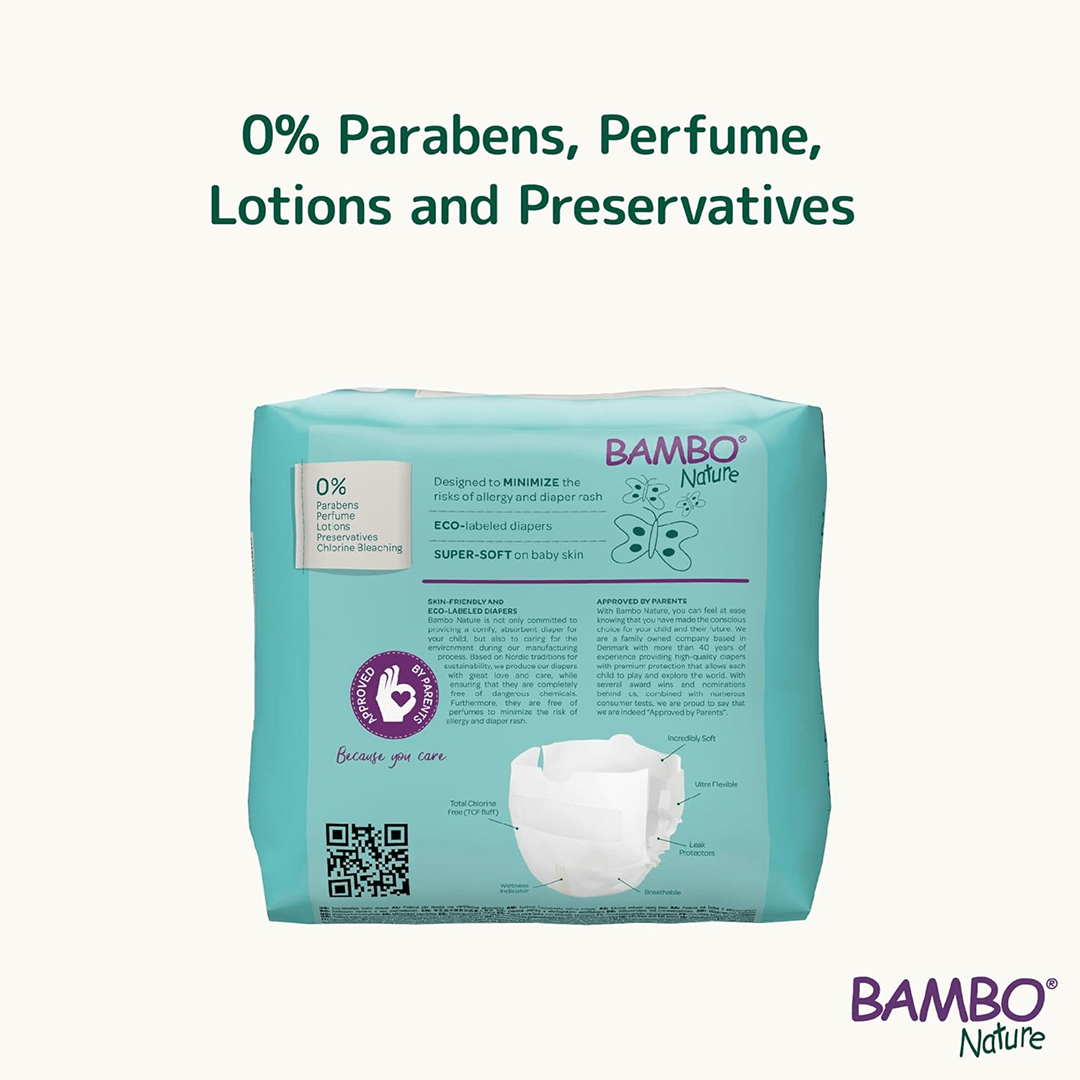 Bambo Nature Eco - Friendly Newborn Sticking style Diapers Sticking Style Diaper for babies - 6 - Bouncing Baby