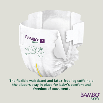 Bambo Nature Eco - Friendly Newborn Sticking style Diapers Sticking Style Diaper for babies - 6 - Bouncing Baby