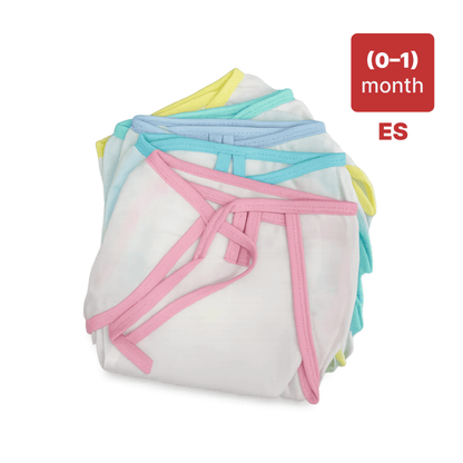Cozycare Printed Cotton Natt Type Baby Nappies | Washable Cloth Langot | Pack of 5 Nappies for babies - ES - Bouncing Baby