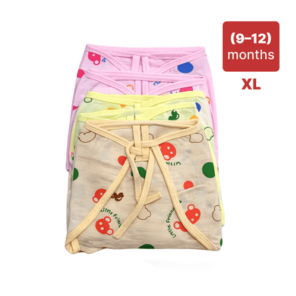Cozycare Printed Cotton Natt Type Baby Nappies | Washable Cloth Langot | Pack of 5 Nappies for babies - XL - Bouncing Baby
