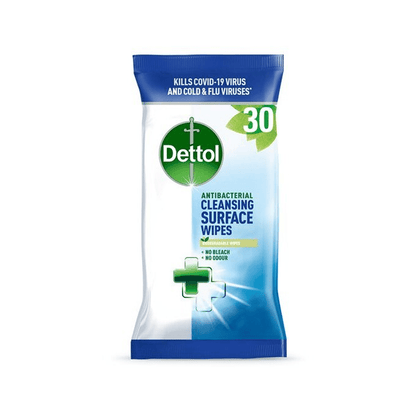 Dettol Antibacterial Cleansing Surface Wipes | Biodegradable & Kills 99.9% Bacteria Surface Wipes for babies - 30 - Bouncing Baby