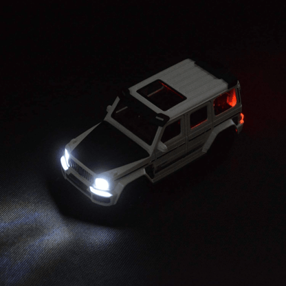 Double Horses Alloy Die - Cast Car | 1:32 Scale G - Wagon Style | Pull Back Action | White Die - Cast Toys for babies - Bouncing Baby
