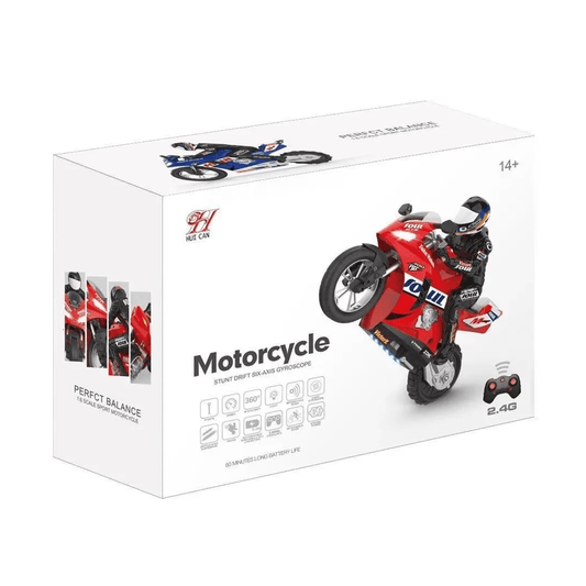 Hui Can Perfect Balance RC Stunt Motorcycle | 1:6 Scale with 6 - Axis Gyro | Self - Balancing Drift Bike Remote Control Toys for babies - Bouncing Baby