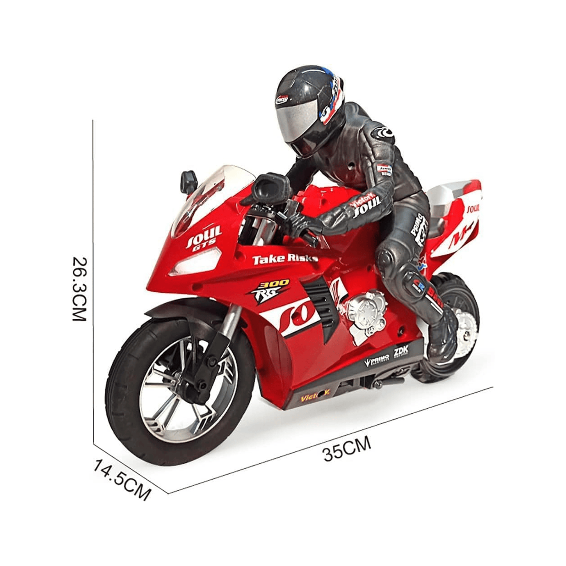 Hui Can Perfect Balance RC Stunt Motorcycle | 1:6 Scale with 6 - Axis Gyro | Self - Balancing Drift Bike Remote Control Toys for babies - Bouncing Baby