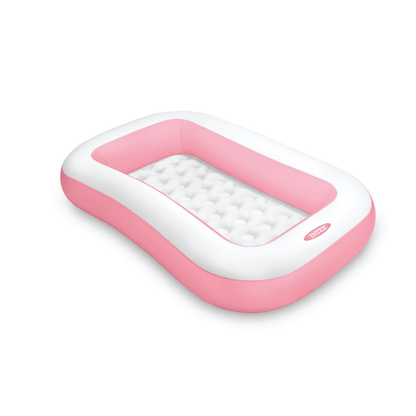 Intex Pink Rectangular Inflatable Toddler Pool with Soft Floor | Baby Wading Pool | 1.66m x 1.00m | Ages 2+ Baby Pools for babies - Bouncing Baby