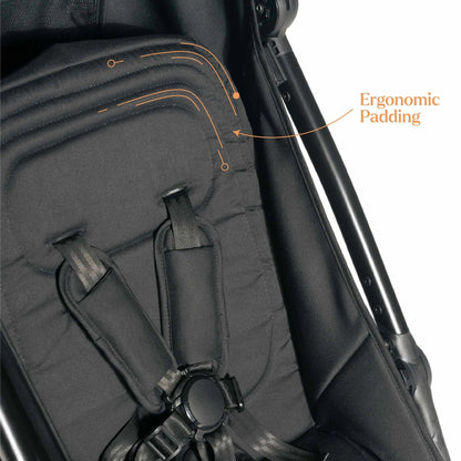 Loopie Hop Premium Baby Stroller | Travel - Friendly Compact Fold | Ages 0 - 4 Years Strollers for babies - Black - Bouncing Baby