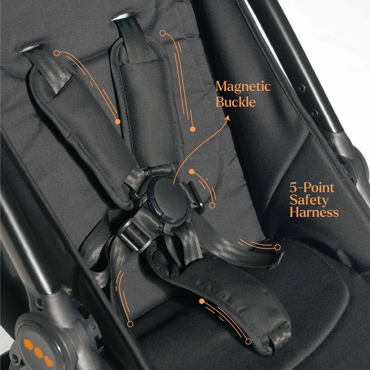 Loopie Hop Premium Baby Stroller | Travel - Friendly Compact Fold | Ages 0 - 4 Years Strollers for babies - Black - Bouncing Baby