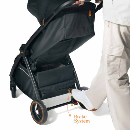 Loopie Hop Premium Baby Stroller | Travel - Friendly Compact Fold | Ages 0 - 4 Years Strollers for babies - Black - Bouncing Baby