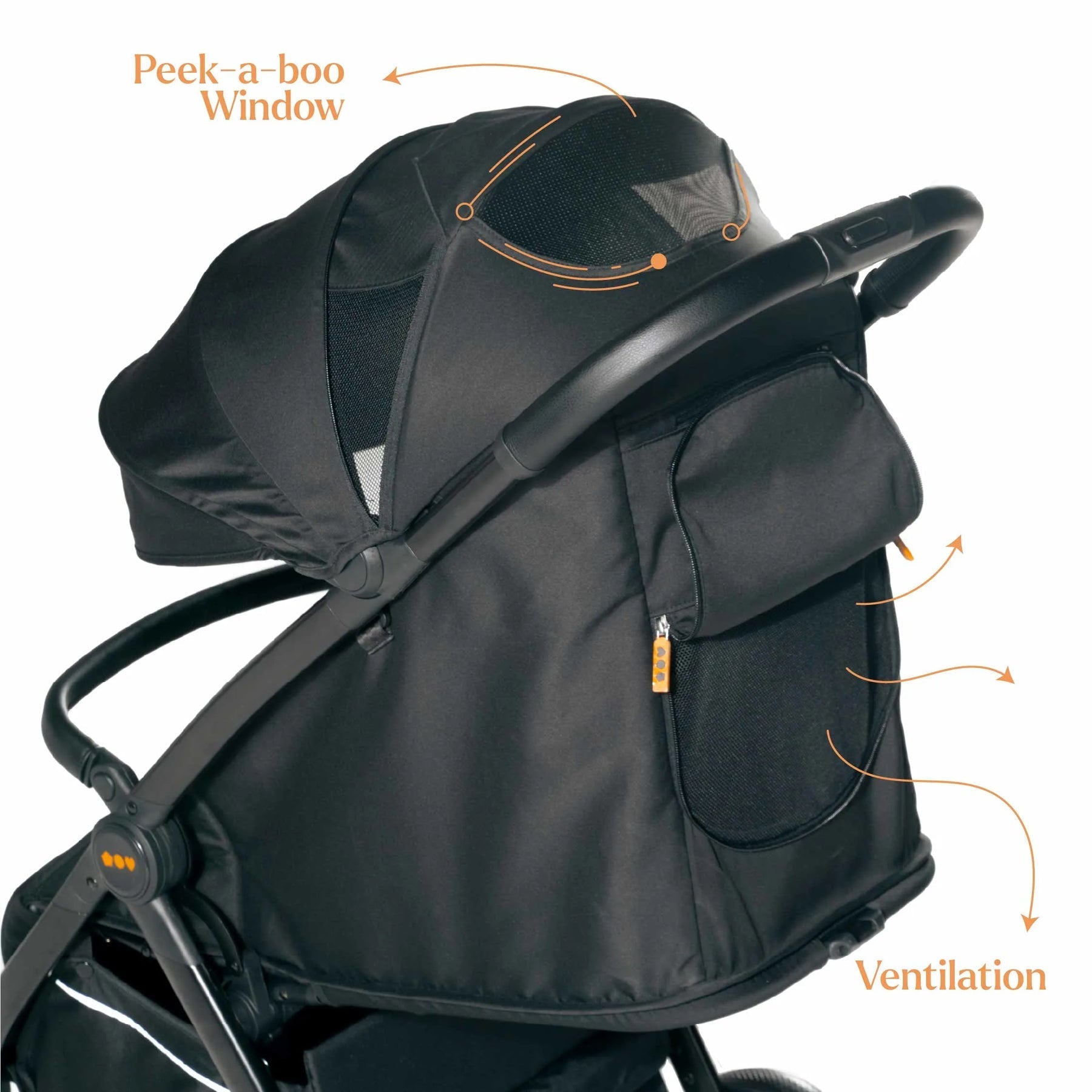 Loopie Hop Premium Baby Stroller | Travel - Friendly Compact Fold | Ages 0 - 4 Years Strollers for babies - Black - Bouncing Baby