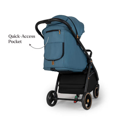 Loopie Hop Premium Baby Stroller | Travel - Friendly Compact Fold | Ages 0 - 4 Years Strollers for babies - Blue - Bouncing Baby