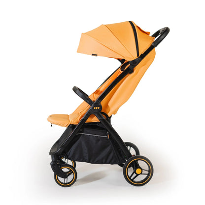 Loopie Hop Premium Baby Stroller | Travel - Friendly Compact Fold | Ages 0 - 4 Years Strollers for babies - Orange - Bouncing Baby
