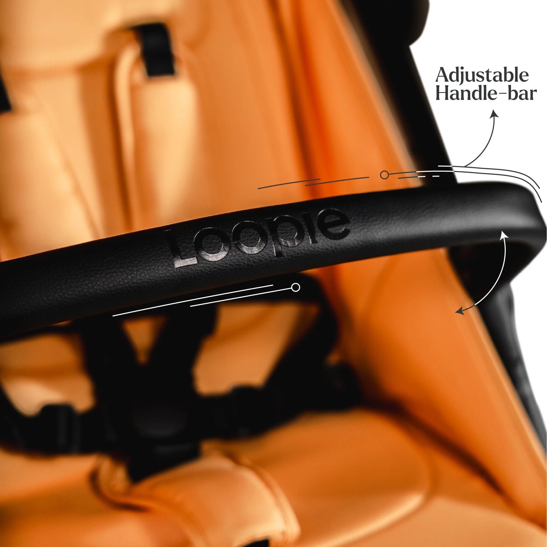 Loopie Hop Premium Baby Stroller | Travel - Friendly Compact Fold | Ages 0 - 4 Years Strollers for babies - Orange - Bouncing Baby