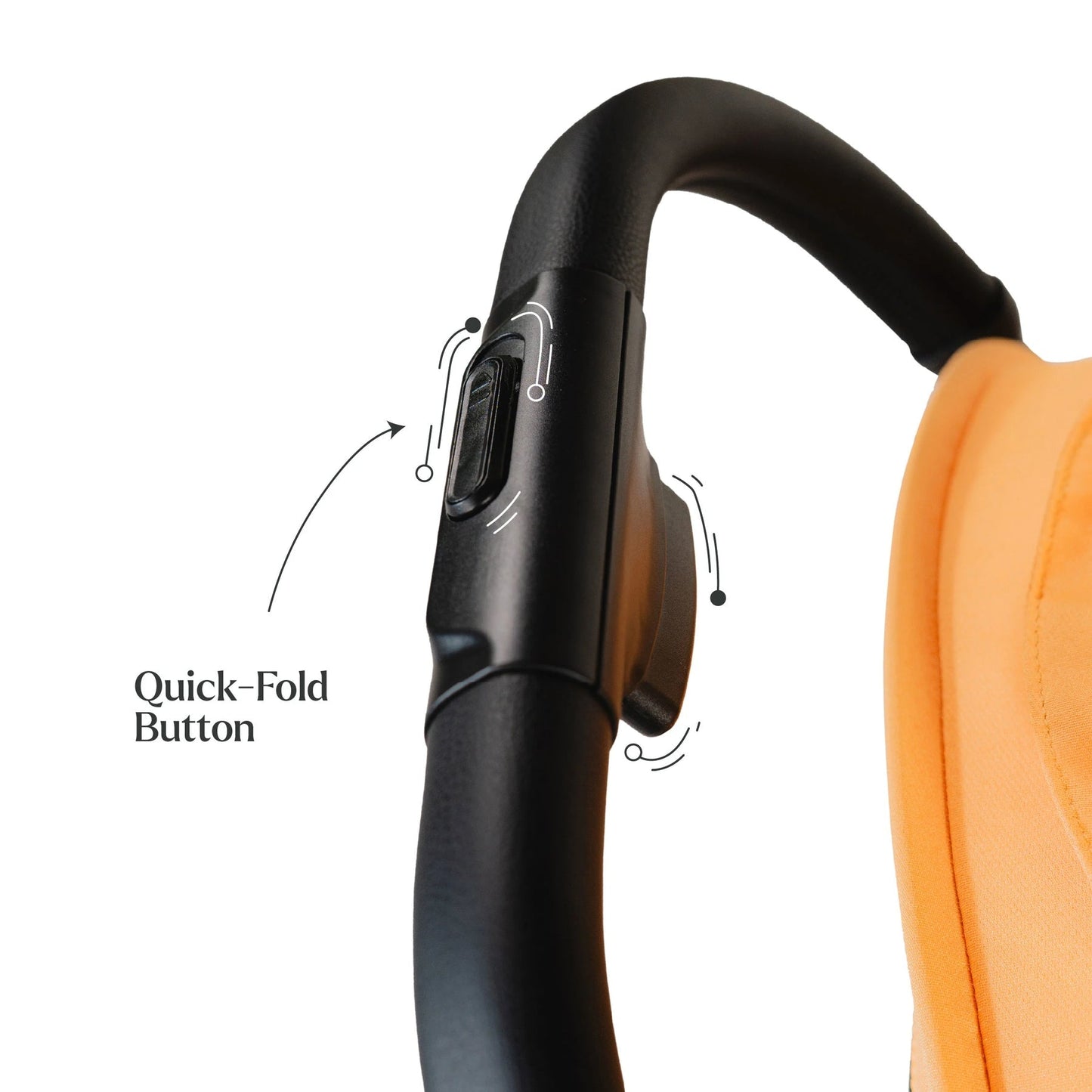 Loopie Hop Premium Baby Stroller | Travel - Friendly Compact Fold | Ages 0 - 4 Years Strollers for babies - Orange - Bouncing Baby