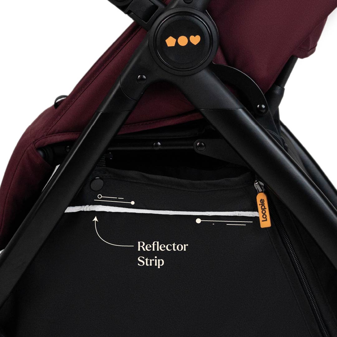 Loopie Hop Premium Baby Stroller | Travel - Friendly Compact Fold | Ages 0 - 4 Years Strollers for babies - Rose gold - Bouncing Baby