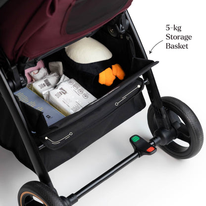 Loopie Hop Premium Baby Stroller | Travel - Friendly Compact Fold | Ages 0 - 4 Years Strollers for babies - Rose gold - Bouncing Baby