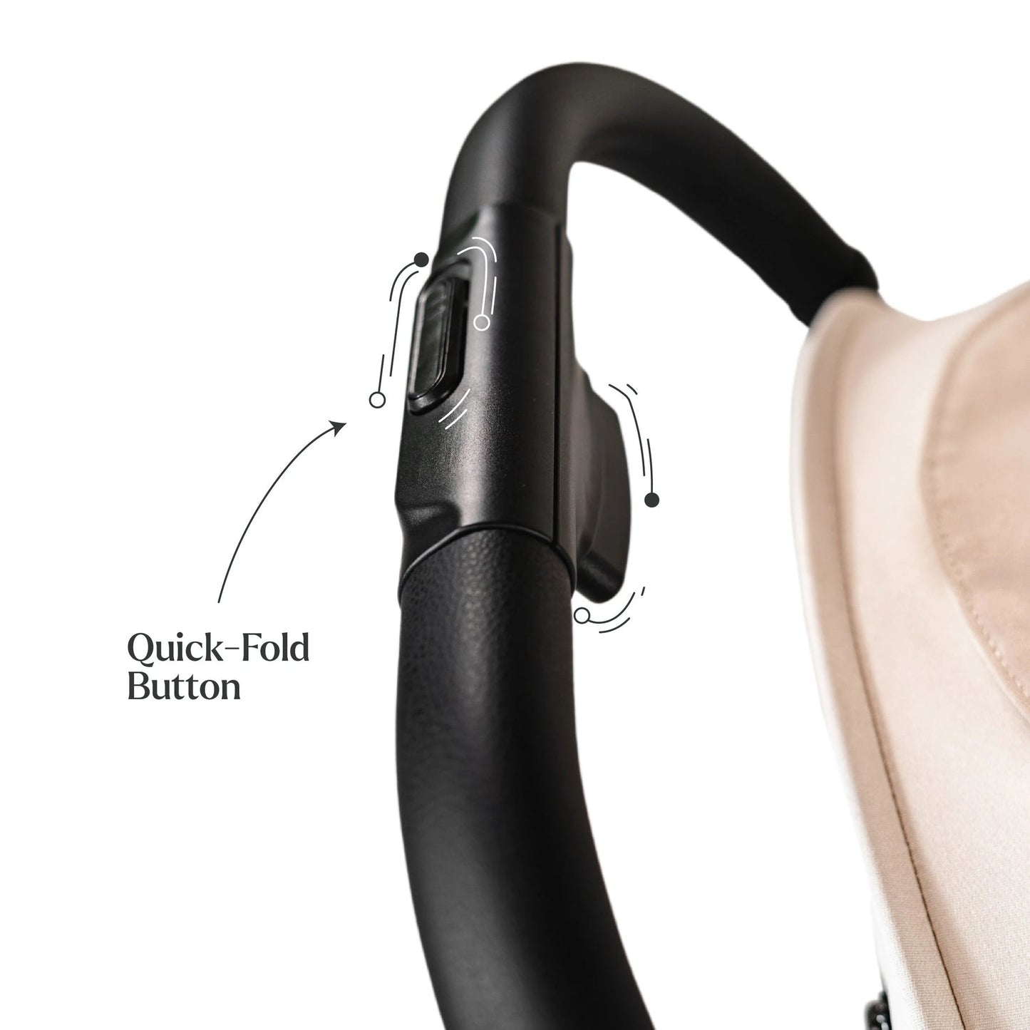 Loopie Hop Premium Baby Stroller | Travel - Friendly Compact Fold | Ages 0 - 4 Years Strollers for babies - White - Bouncing Baby