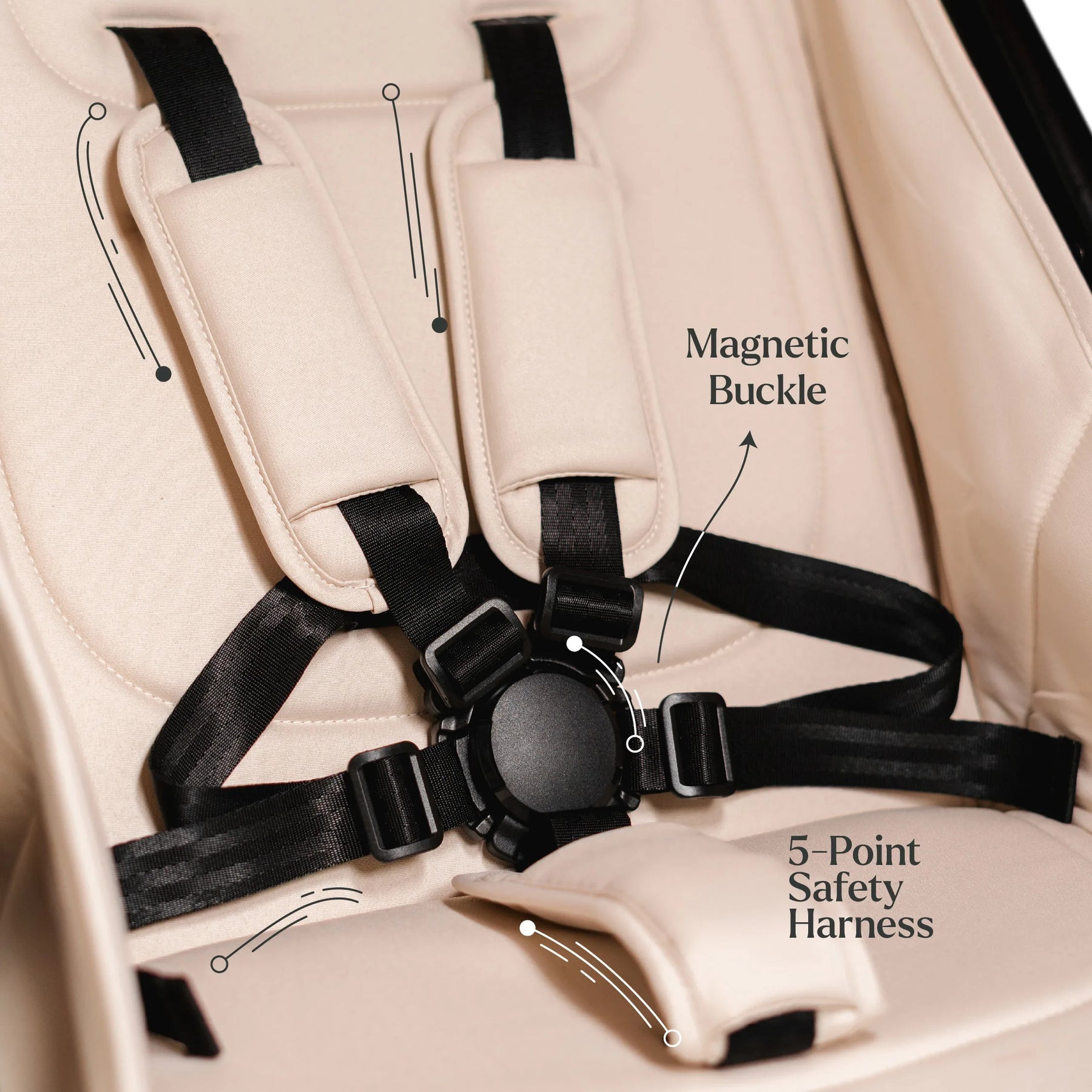 Loopie Hop Premium Baby Stroller | Travel - Friendly Compact Fold | Ages 0 - 4 Years Strollers for babies - White - Bouncing Baby