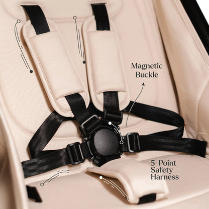 Loopie Hop Premium Baby Stroller | Travel - Friendly Compact Fold | Ages 0 - 4 Years Strollers for babies - White - Bouncing Baby