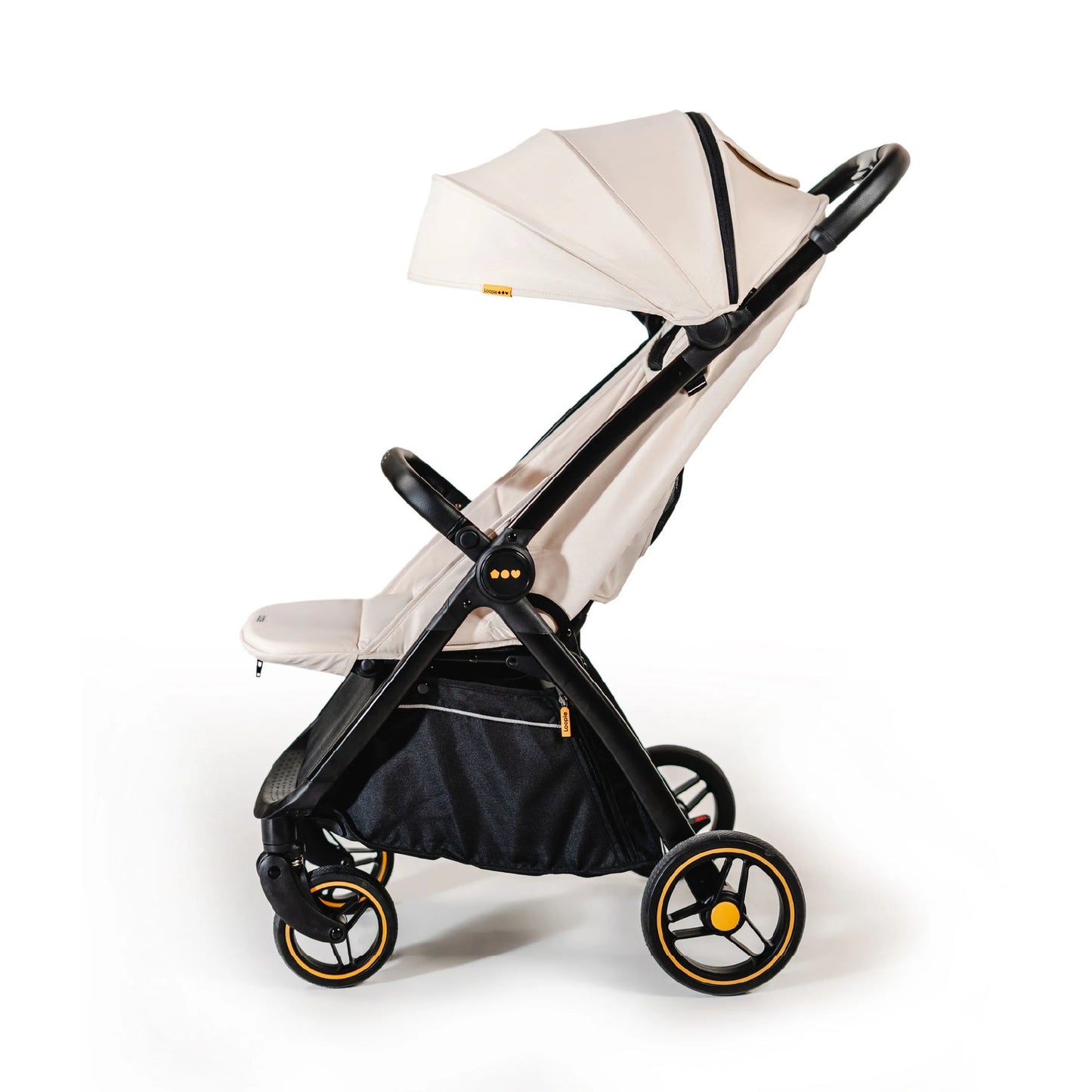 Loopie Hop Premium Baby Stroller | Travel - Friendly Compact Fold | Ages 0 - 4 Years Strollers for babies - White - Bouncing Baby