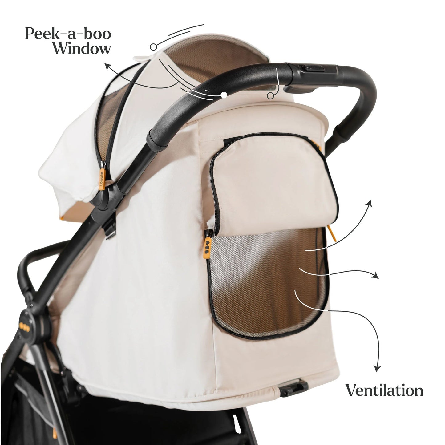 Loopie Hop Premium Baby Stroller | Travel - Friendly Compact Fold | Ages 0 - 4 Years Strollers for babies - White - Bouncing Baby