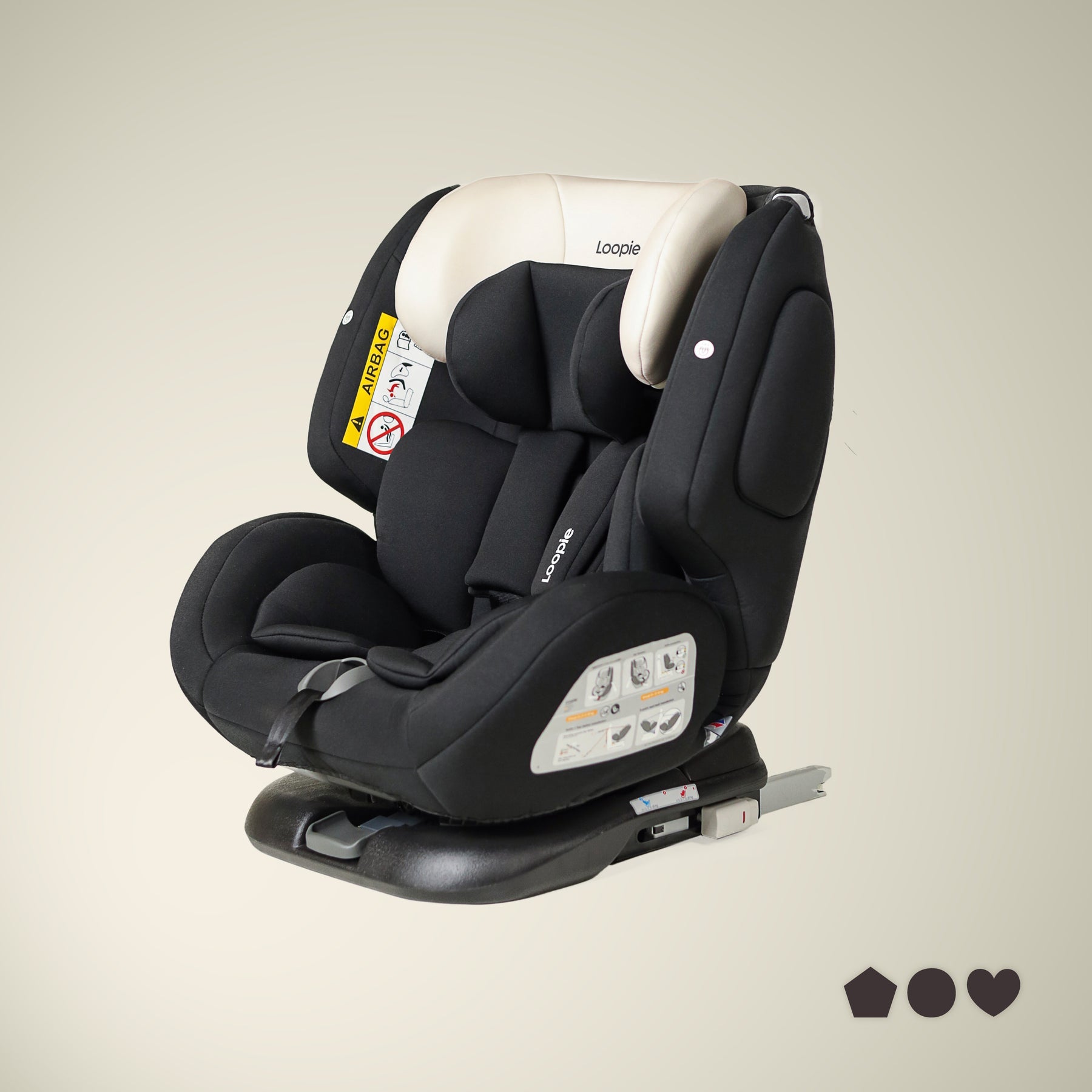 Loopie Lap Convertible Baby Car Seat | ISOFIX Installation | Rear & Forward Facing Baby Gear for babies - Bouncing Baby