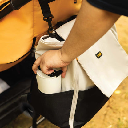 Loopie Robin Premium Diaper Bag | 30L Maternity Backpack with Changing Mat Baby Gear for babies - Ivory - Bouncing Baby